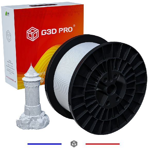 Fil 3D ABS 5 Kg 1.75 mm Blanc-Lire la description