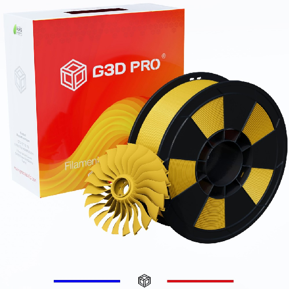 Filament 3D PETG 1 Kg Jaune 1.75 mm-Lire la description