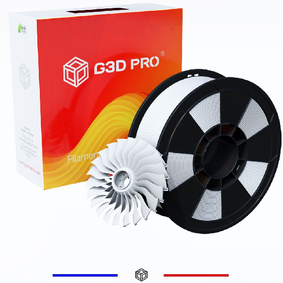 Filament 3D PETG 1 Kg Blanc 1.75 mm-Lire la description