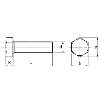 Vis Acier M5X40 8.8 Filetage Total DIN 933-Lire la description