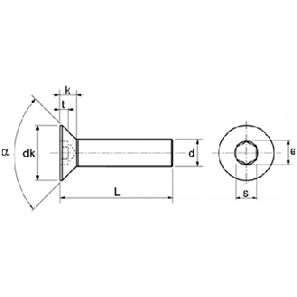 Vis FHC Acier Tête Fraisée 4X30 10.9 DIN 7991-Lire la description