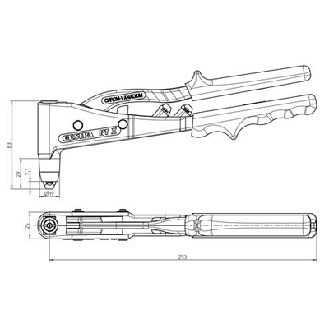 Pince à Riveter professionnelle pour rivets aveugles Ø2.4 à Ø5 mm-Lire la description