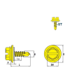 DIN 7504 L Sechskant-Bohrschrauben mit LS VERZ S12 4,8x25 mm - 250 Stück DIN 7504 L Sechskant-Bohrschrauben mit LS VERZ S12 4,8x25 mm - 250 Stück