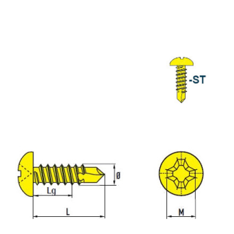 DIN 7504 M Vis Autoforeuse-Tête Cylindrique Bombée Acier zingué 3,5x9,5 mm - 1000 pièces-Lire la description