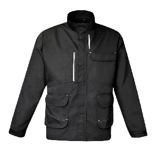 Veste de travail WORKWEAR JERRY, blouson de sécurité avec fermeture ZIP NOIR Taille L-Lire la description
