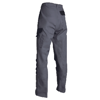 Pantalon de sécurité/travail LEON poches genouillère et fermeture glissière GRIS taille L-Lire la description