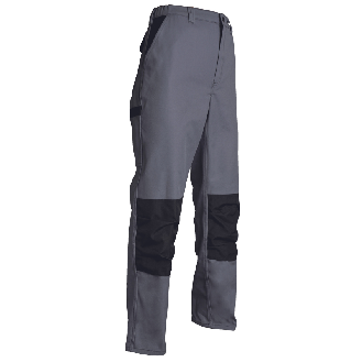 Pantalon de sécurité/travail LEON poches genouillère et fermeture glissière GRIS taille L-Lire la description