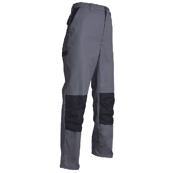 Pantalon de sécurité/travail LEON poches genouillère et fermeture glissière GRIS taille L-Lire la description