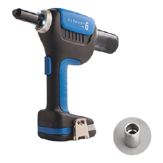 Riveteuse électrique Element 6 pour rivets aveugles Ø4.8 à Ø6.4 mm-Lire la description
