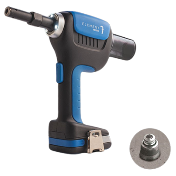 Riveteuse électrique Element 7 pour rivets de structure et goujons Ø4.8 à Ø6.4 mm-Lire la description