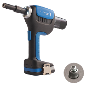 Riveteuse électrique Element 7 pour rivets de structure et goujons Ø4.8 à Ø6.4 mm-Lire la description