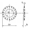 Rondelle Éventail Acier 4 DIN 6798