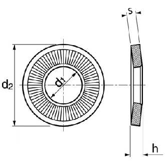Rondelle Contact Inox 4X8X0.8 NFE 25511-Lire la description