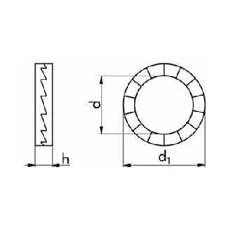Rondelle Nord Lock Acier Delta Protekt 10X16X2.2-Lire la description