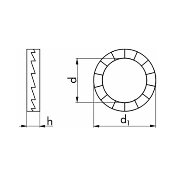 Rondelle Nord Lock Acier Delta Protekt 8X16.6X2.2-Lire la description
