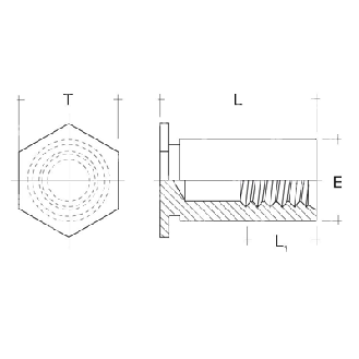 Colonnette a sertir Ouverte Inox M3X4 D5.4-Lire la description