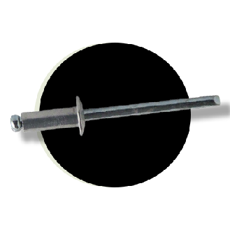 Rivet Aluminium Tige Acier Tête Plate 4X10 Noir-Lire la description