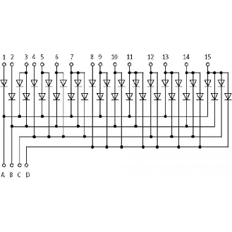 Module à diodes, pour la transformation de nombres décimaux en binaire - 67079 | MKS/BCD-1300-Lire la description