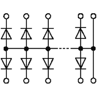 Module à diodes anode commune (10) 1300 V DC, 1 A-Lire la description