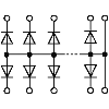 Module à diodes anode commune (10) 1300 V DC, 1 A