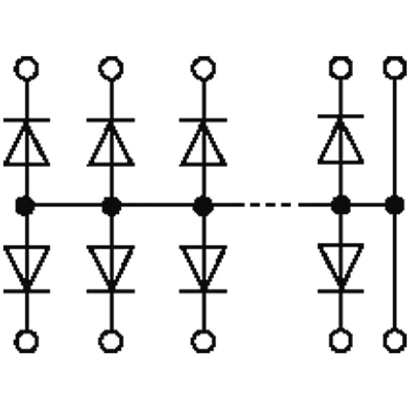 Module à diodes anode commune (10) 1300 V DC, 1 A-Lire la description