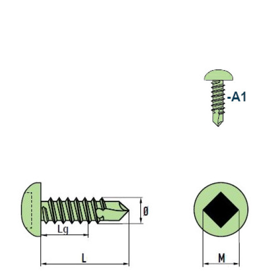 DIN 7504 SQ Linsenkopf-Bohrschrauben (SQ) A1 4,2x16 mm inkl. SQ Bit 50mm - 1000 Stück DIN 7504 SQ Linsenkopf-Bohrschrauben (SQ) A1 4,2x16 mm inkl. SQ Bit 50mm - 1000 Stück-Beschreibung lesen