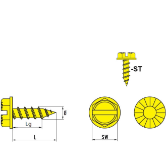 Drillschrauben (Tapits) DRILL VERZ 4,2x19 mm - SW 1/4 " - - 1000 Stück-Beschreibung lesen
