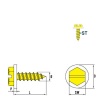 DIN 7976 - ISO 1479 Vis à Tôle-Tête Hexagonale acier zingué C PA 4,2x19 mm - 500 pièces