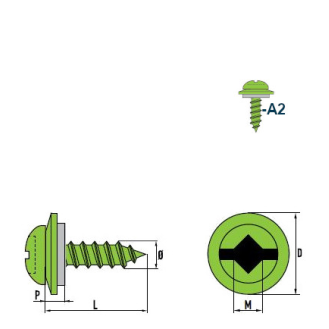 Linsenkopf-Blechschrauben SQ Square-Drive A2 C R12 4,2x25 mm inkl. SQ Bit 50mm - 500 Stück-Beschreibung lesen