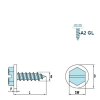 DIN 7976 - ISO 1479 Sechskant-Blechschrauben A2 C GL PA 4,2x19 mm - 500 Stück