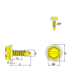 DIN 7504 L Sechskant-Bohrschrauben mit LS VERZ PA 4,2x16 mm - 500 Stück DIN 7504 L Sechskant-Bohrschrauben mit LS VERZ PA 4,2x16 mm - 500 Stück