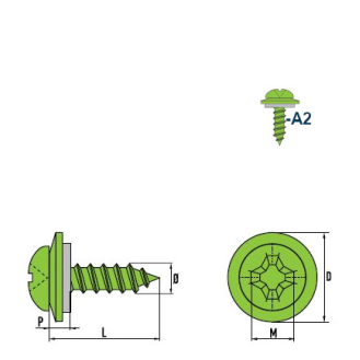 DIN 7981 - ISO 7049 Linsenkopf-Blechschrauben A2 C R12 4,2x13 mm - 500 Stück-Beschreibung lesen
