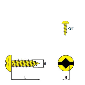 Linsenkopf-Blechschrauben SQ Square-Drive VERZ C 4,2x13 mm inkl. SQ Bit 50mm - 1000 Stück-Beschreibung lesen