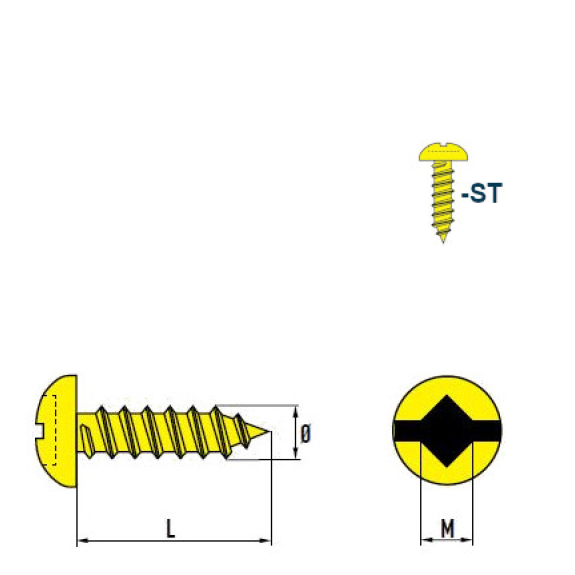 Vis à Tôle-Tête Cylindrique Bombée SQ Square-Drive VERZ C 4,2x13 mm avec SQ Embout 50mm - 1000 pièces-Lire la description