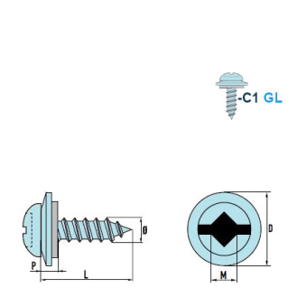 Linsenkopf-Blechschrauben SQ Square-Drive C1 C GL R12 4,2x13 mm inkl. SQ Bit 50mm - 500 Stück-Beschreibung lesen