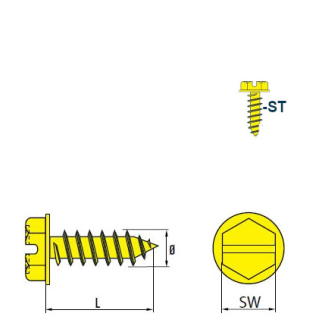 DIN 6928 Sechskant-Blechschrauben mit angepr. Bund und LS 7976 VERZ C 4,2x13 mm - BUND - - 1000 Stück-Beschreibung lesen