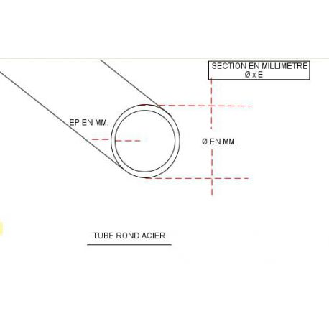 TUBE ROND 25x2 ACIER 2 M-Lire la description