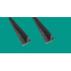LOT 2 FERS TE 20x20x3 MM ACIER 1 M