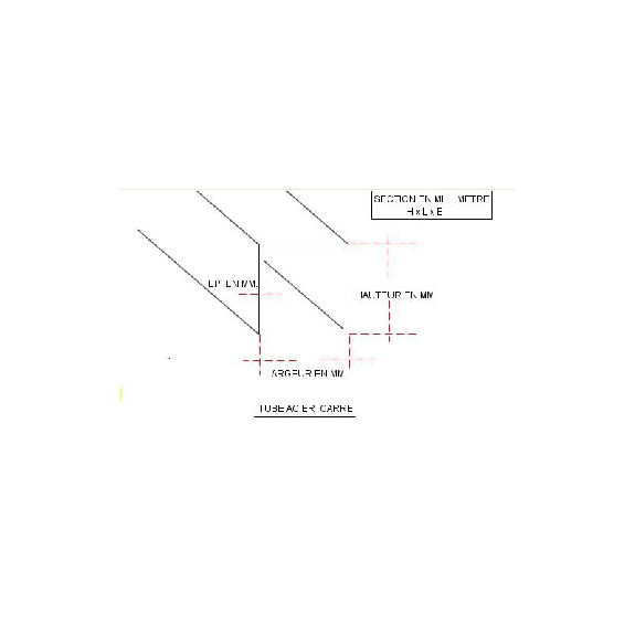 TUBE CARRE 50x50x2 ACIER GALVANISE 2 M-Lire la description