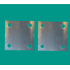 LOT 2 PLATINES ACIER CARREE 100x100x5 PERCEE