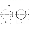 Ecrou Hexagonal Borgne Acier Zn M4 DIN 1587