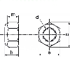 Ecrou Hexagonal Acier Zn M12 Bague Nylon DIN 985