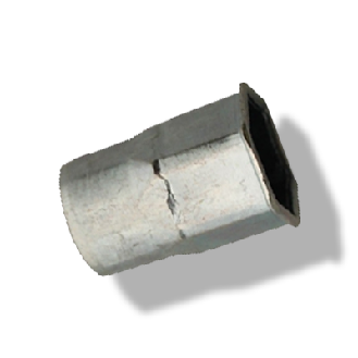 Ecrou a sertir Demi-Hexagonal Inox M10 (3-6)-Lire la description