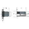 Ecrou a sertir Borgne Cranté Inox M3 C (0.5-2.0)