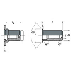 Ecrou a sertir Borgne Cranté Inox M5 L (3-4)