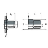 Ecrou a sertir Demi-Hexagonal Acier M3 CC (0.5-1.5)