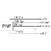 Ampli. fibre PNP Teach Led rouge LO/DO 8-30Vdc, M08 4P