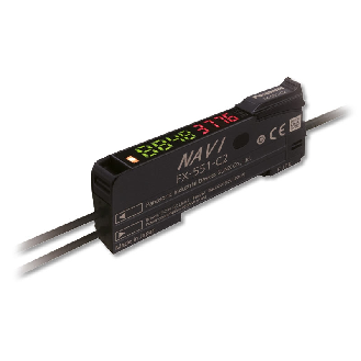 Ampli. fibre PNP Afficheur Led rouge LO/DO 12-24Vdc, Conn.-Lire la description