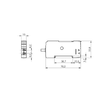 Ampli. fibre NPN Afficheur Teach LR LO/DO 12-24Vdc, câble 2m-Lire la description