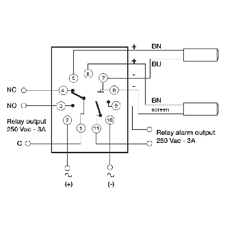 Ampli 24Vdc, Relais-NO/NF, Tempo-Lire la description